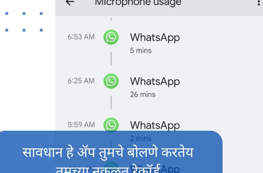 सावधान हे ॲप तुमचे बोलणे करतेय तुमच्या नकळत रेकॉर्ड