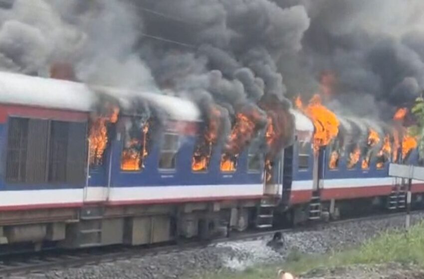  धावत्या ट्रेनमध्ये लागली आग , मात्र जीवितहानी टळली