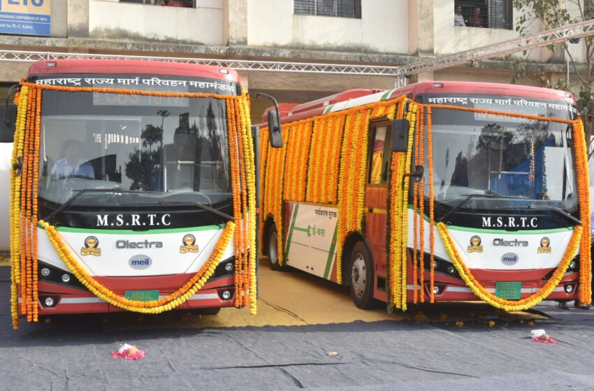 एस टी ने टाकली कात , इलेक्ट्रिक बसचा ताफा दाखल