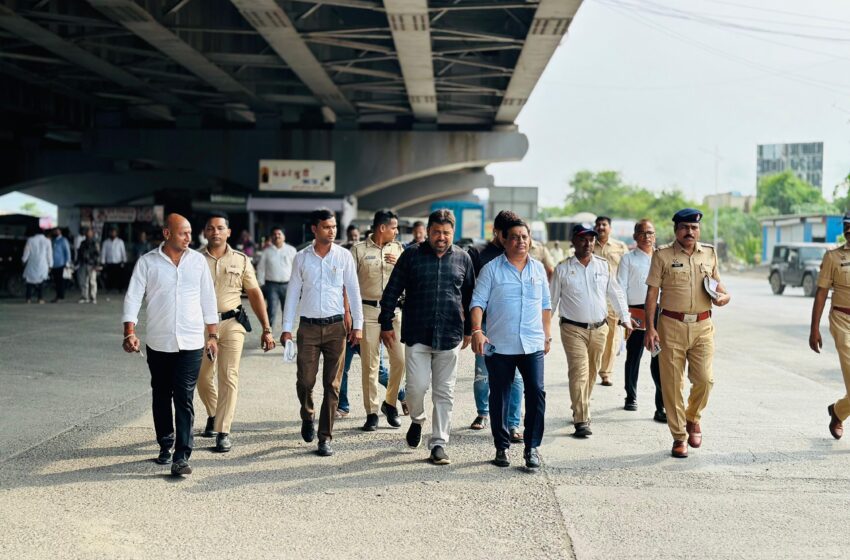 भिवंडीतील वाहतूक कोंडी सोडविण्यासाठी खासदार बाळ्या मामा पुन्हा उतरले रस्त्यावर…