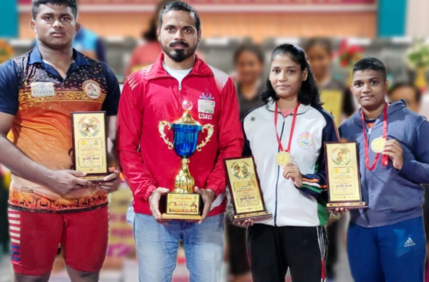  मुंबई विद्यापीठ कुस्ती स्पर्धेत श्री गणेश आखाड्यातील तीन पहलवानांची राष्ट्रीय स्पर्धेत निवड…