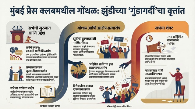  मुंबई प्रेस क्लबमध्ये झुंडीची “गुंडागर्दी”!