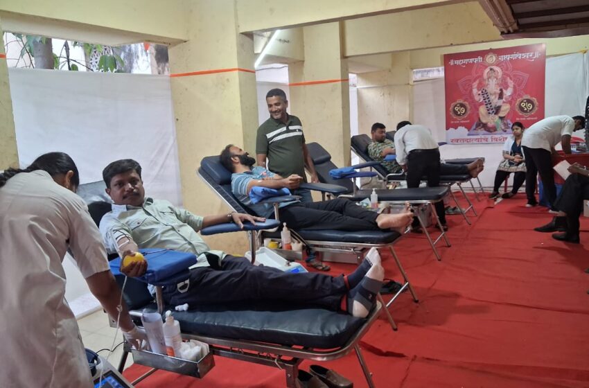  *नायगावच्या महारक्तदान शिबिराला नागरिकांचा उत्स्फूर्त प्रतिसाद