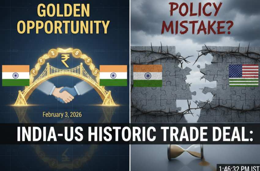  भारत-अमेरिका ऐतिहासिक व्यापार करार: ‘सुवर्णसंधी’ की ‘धोरणात्मक चूक’?